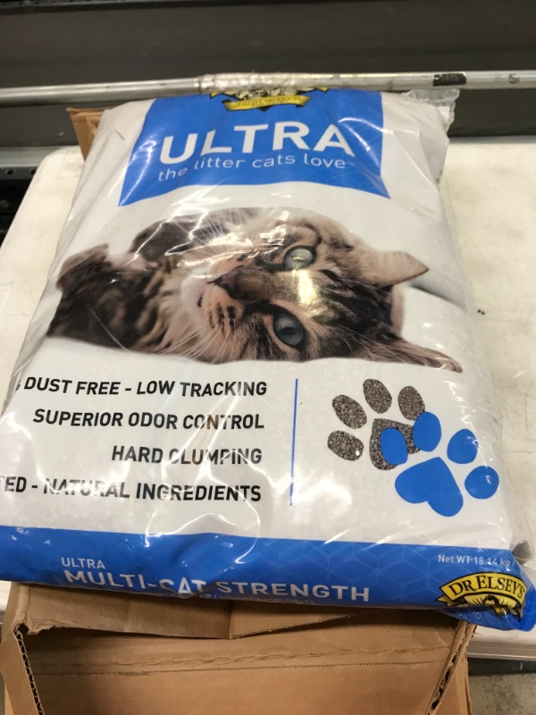Photo 1 of Dr. Elsey's Precious Cat Ultra Unscented Clumping Clay Cat Litter, 40-lb bag 
