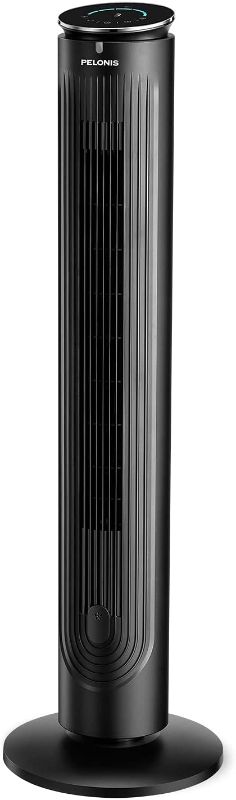 Photo 1 of 2021 PELONIS 42 Inch Oscillating Tower Fan with Aromatherapy Diffuser, Remote Control, 5 Speed Settings with 3 Modes, Programmable 4H Timer, 45 Watts, Power Off Memory and LED Display, Black
