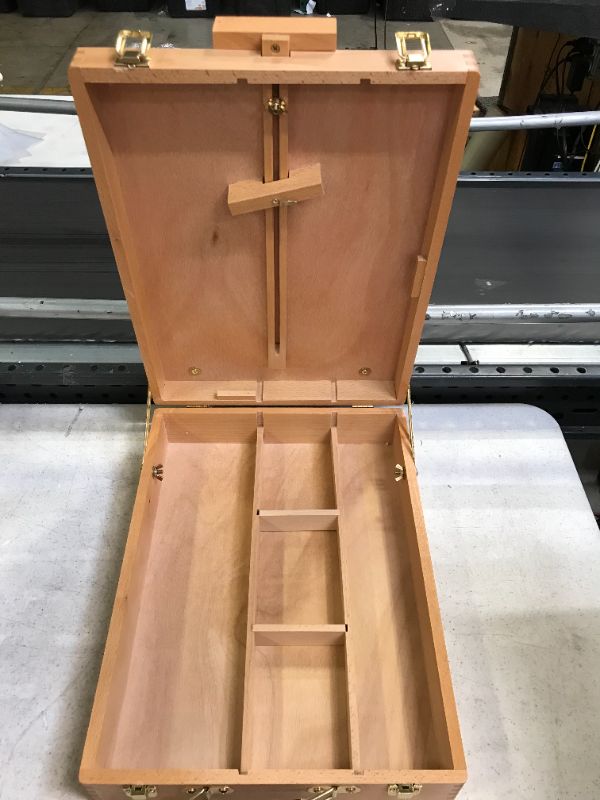 Photo 1 of 7 Elements Beechwood Large Desktop Table Sketchbox Easel for Art, Painting and Drawing, Portable with Storage
