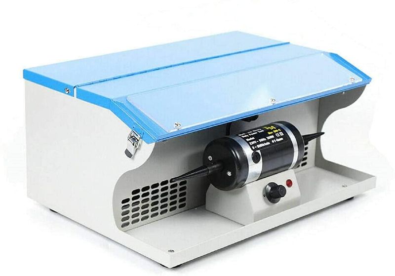 Photo 1 of 8000RPM Polishing Buffing Machine Jewelry Polisher Dust Collector with Light, Table Top Bench Jewelry Polisher 110V 200W
