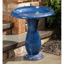 Photo 1 of Alfresco Home Mayorca Bird Bath in Snow Blue (ITEM IS DIRTY)