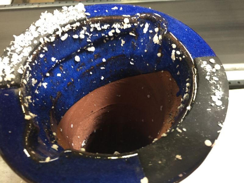 Photo 1 of Alfresco Home Mayorca Bird Bath in Snow Blue (ITEM IS DIRTY)