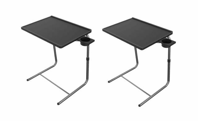 Photo 1 of HUANUO HNTTK2 Adjustable TV Tray Table, Balck 