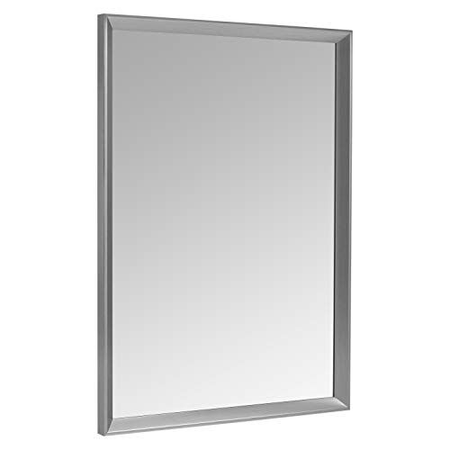 Photo 1 of Amazon Basics Rectangular Wall Mirror 20" x 28", Peaked Trim, Nickel