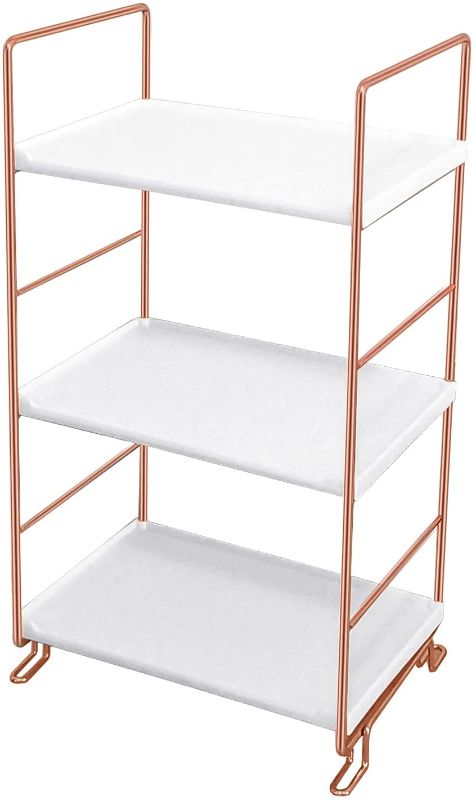 Photo 1 of Bathroom Countertop Organizer 3-Tier Kitchen counter organization and Storage Spice Rack Stackable Holder for Makeup Skincare and Perfume, Rose Gold
