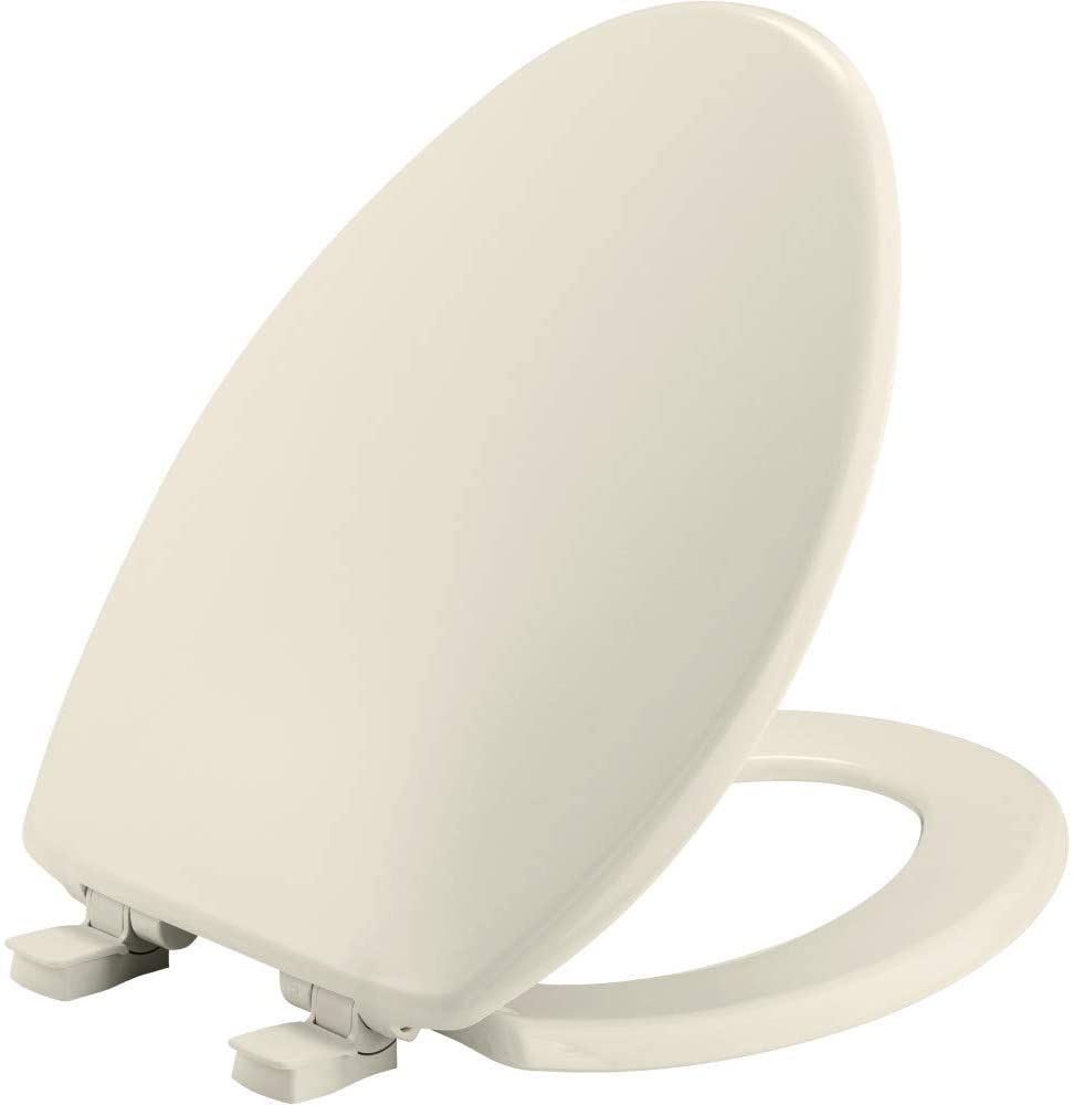 Photo 1 of BEMIS 7300SLEC 346 Toilet Seat will Slow Close and Removes Easy for Cleaning, ELONGATED, Biscuit/Linen
