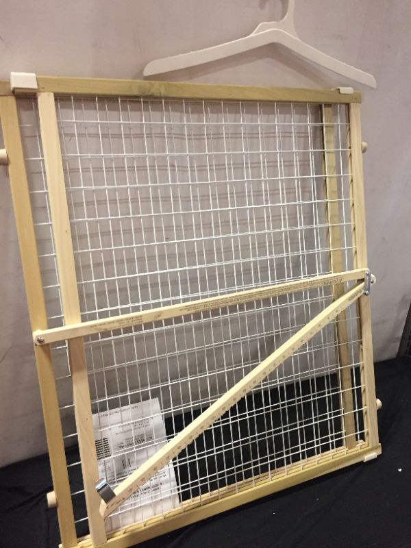 Photo 1 of North States Extra-Wide Wire Mesh Adjustable Wood Baby/Child & Pet Gate | 4615