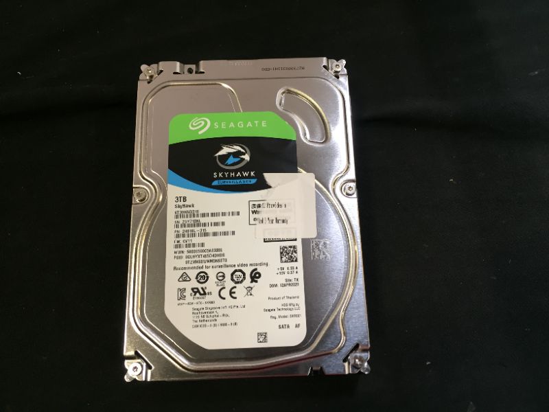 Photo 1 of Seagate Skyhawk 3TB Surveillance Hard SATA 6Gb/s 64MB Cache 3.5" Internal Drive