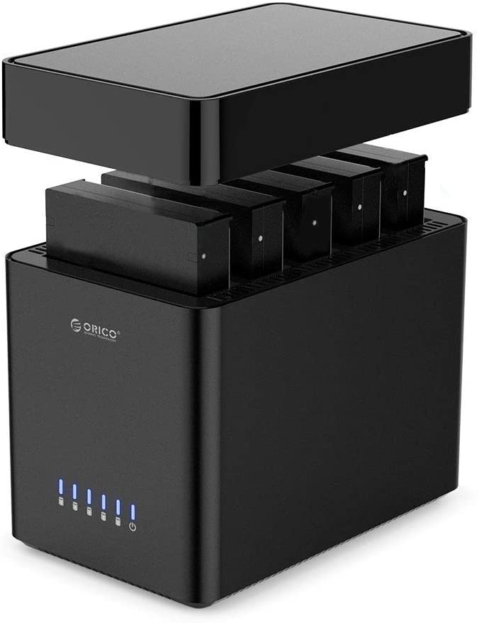 Photo 1 of ORICO 5Bay Hard Drive Enclosure USB3.0 to SATA 3.5inch Enclosure Magnetic Tool-Free External HDD SSD Enclosure Storage Case Built-in Fan for Data Backup, NAS Expansion Up to 80TB(5x16) - DS500U3
