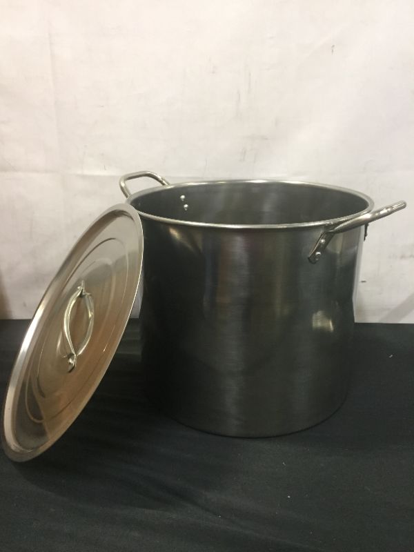 Photo 2 of 5 Gallon Stainless Steel Stock Pot with Lid, 12.5 x 12.5 x 11.5