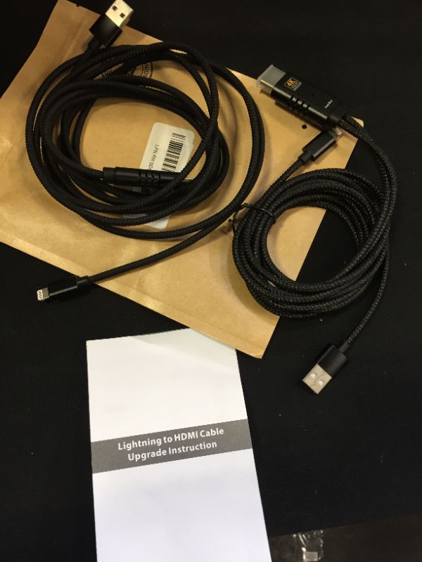 Photo 1 of lighting to hdmi cable upgrade 2pack (one new one used)