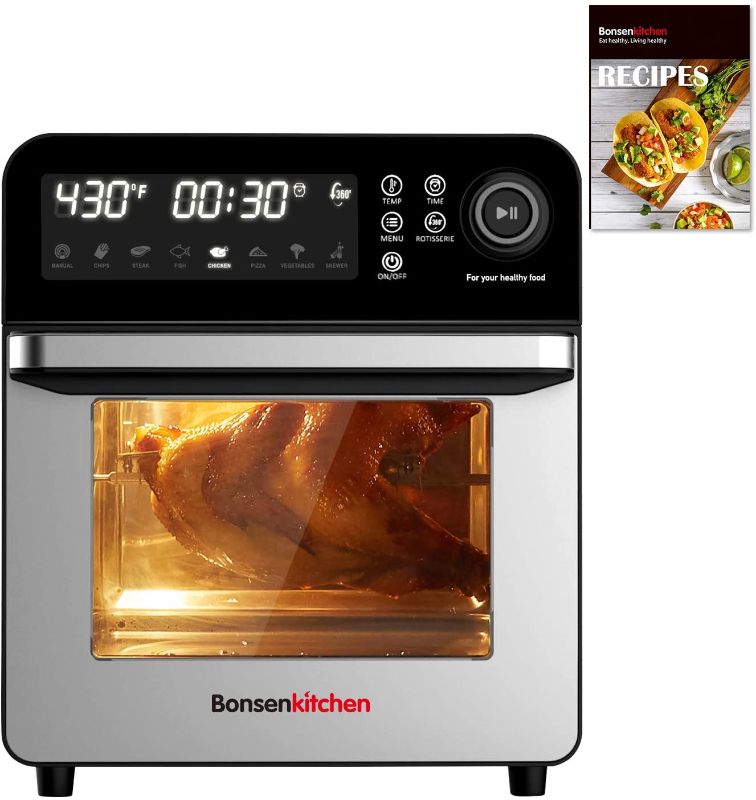 Photo 1 of Bonsenkitchen Air Fryer Oven, 15.3QT Rotisserie Oven with Dehydrator
