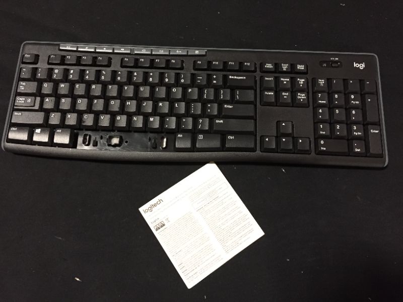 Photo 2 of Logitech  Keyboard ONLY-----MISSING SPACE BAR 
