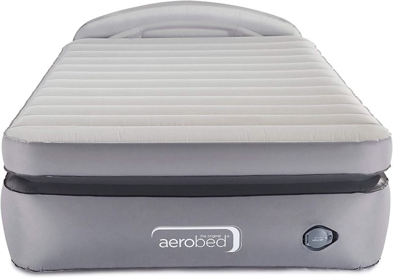 Photo 1 of AeroBed Air Mattress with Built-in Pump and Headboard Comfort Lock Laminated Air Bed