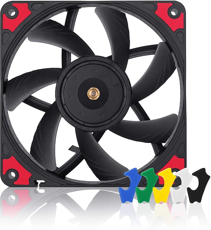 Photo 1 of Noctua NF-A12x15 PWM chromax.Black.swap, Premium Quiet Slim Fan, 4-Pin (120x15mm, Black)
