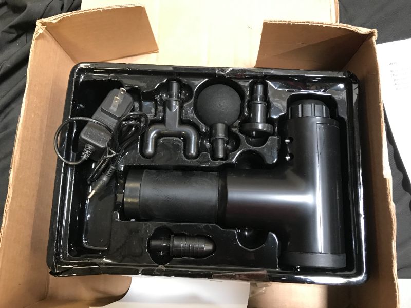 Photo 1 of LCD muscle massage gun (black)