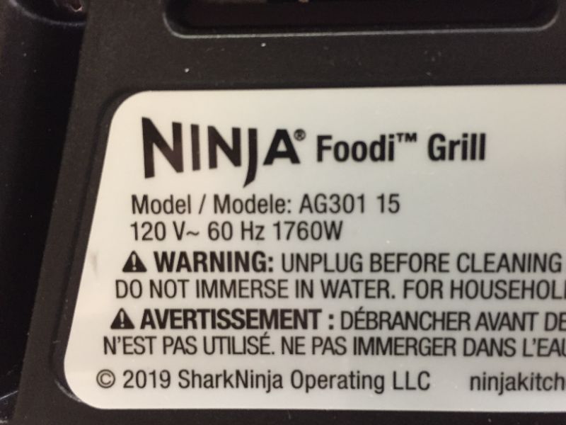 Photo 3 of NINJA FOODI GRILL MODEL AG301 15