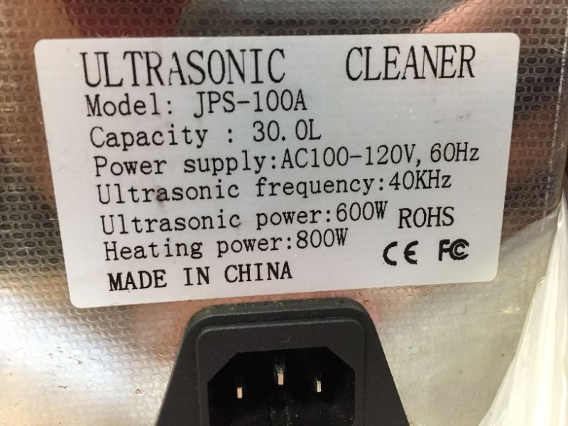 Photo 4 of ULTRASONIC CLEANER MODEL JPS-100A