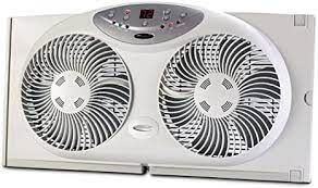 Photo 2 of Bionaire 9 in. Twin Window Fan with Remote Control, White used