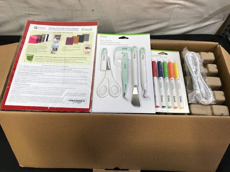 Photo 1 of Cricut Explore Air 2 Blue Machine Bundle Iron On Vinyl Pack Tools Pen Design Guide