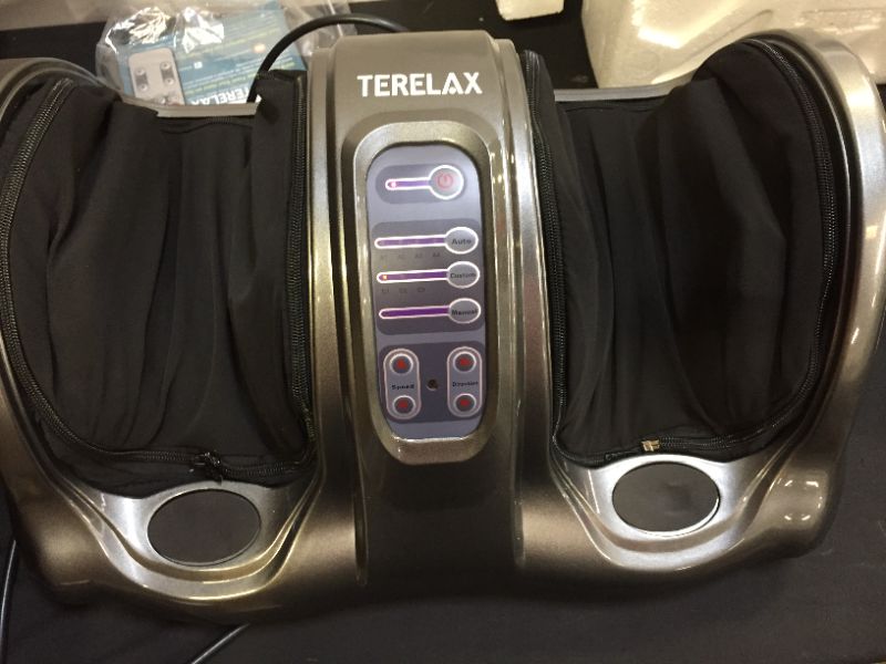 Photo 3 of Foot Massager Machine Shiatsu Foot and Calf/Leg Massager with Heat Deep Kneading Therapy Relieve Foot Pain from Plantar Fasciitis Improve Blood Circulation by TERELAX