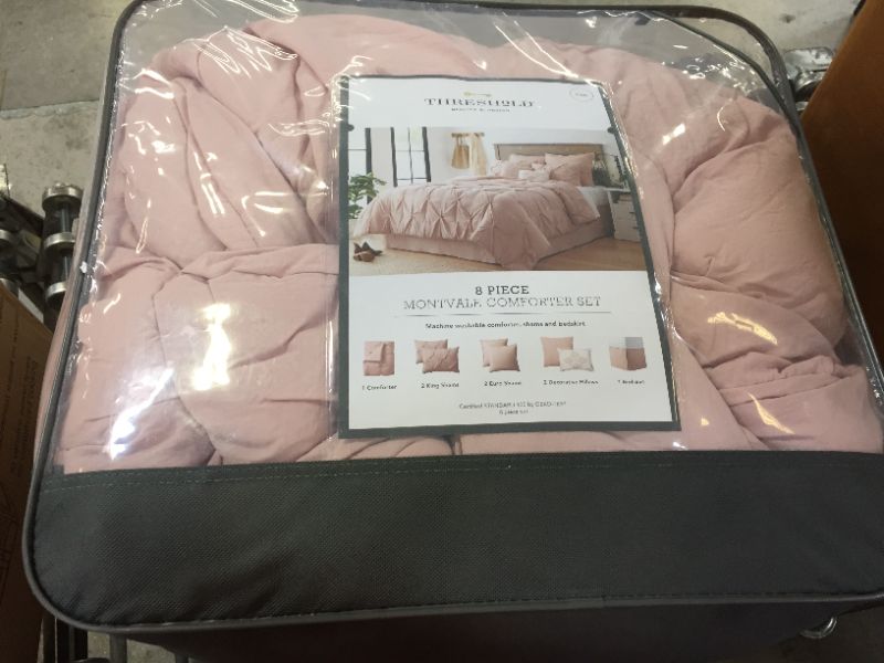 Photo 1 of 8pc Montvale Pinch Pleat Comforter Set - Threshold™- KING