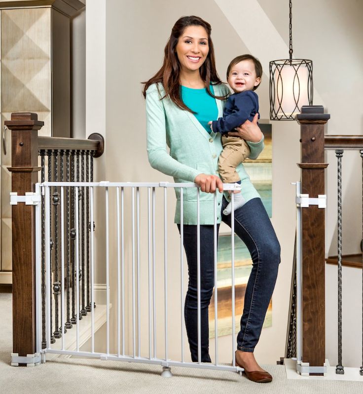 Photo 1 of 
Amazon.com
Amazon.com: Regalo 2-in-1 Stairway and Hallway Wall Mounted Baby Gate, Bonus Kit, Includes Banister and Wall Mounting Kit : Baby
