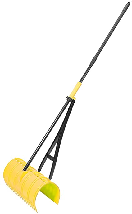 Photo 1 of Amazing Rake Back Saving Garden Rake | Leaf Rake for Gardening | Leaf Picker Upper | Heavy Duty Leaf Claws and Lawn Garden Tool | Easy Leaf Grabber Without Bending Over (Yellow)