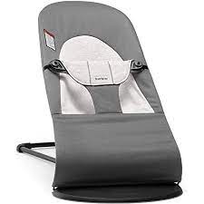 Photo 1 of Babybjorn Balance Soft Cotton Jersey Bouncer - Dark Grey/Light Grey