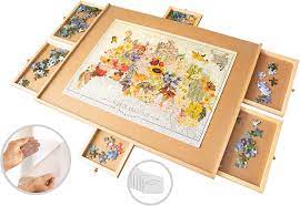 Photo 1 of 1500 Piece Wooden Jigsaw Puzzle Table - 6 Drawers