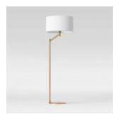 Photo 2 of Modern Arm Floor Lamp (Includes LED Light Bulb) Brass - Project 62
