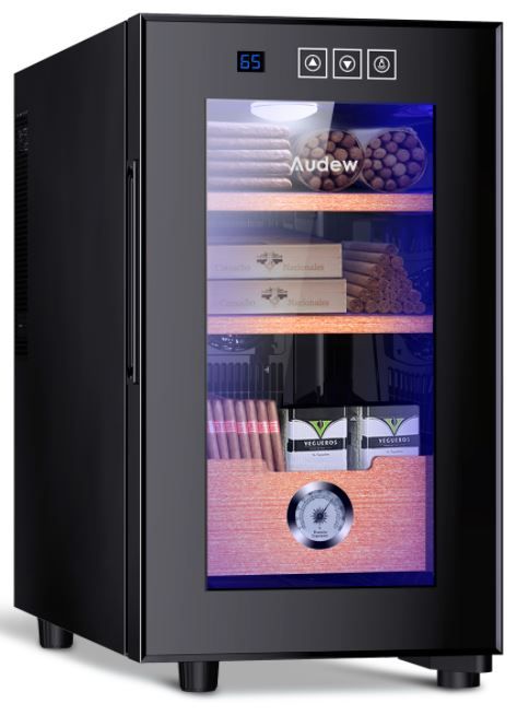 Photo 1 of Audew JC23C1 Electronic Cigar Cooler Humidor Spanish Cedar Wood 150 Capacity