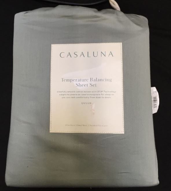 Photo 1 of 300 Thread Count Temperature Regulating Solid Sheet Set  Casaluna size queen