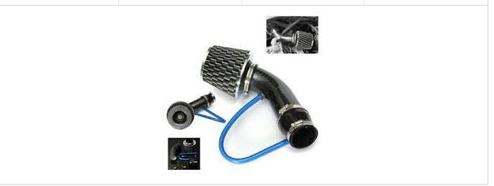 Photo 1 of Car Cold Air Intake Filter Induction Pipe Power Flow Hose System Black