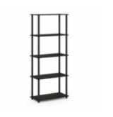 Photo 1 of Furinno Turn-N-Tube 5-Tier Multipurpose Shelf Display Rack, Espresso/Black