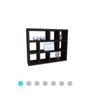 Photo 1 of HALTER Small Floating Shelves - 16.6" x 2.8" x 11.9" Cube Wall Shelf (Espresso)
