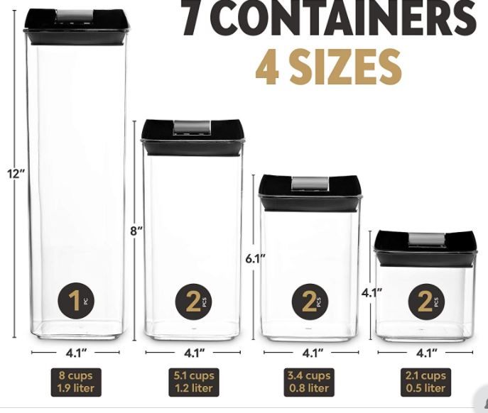 Photo 1 of 7 Pack Airtight Food Strage Container Set