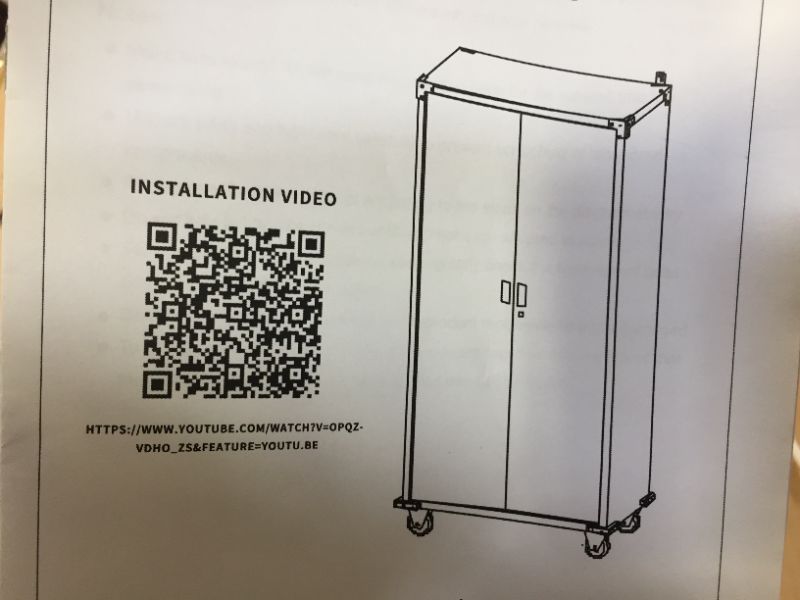 Photo 2 of incomplete box 2 of 2 ----GALG36CKXG Ready-To-Assemble 66'' H x 36'' W x 18'' D Mobile Storage Cabinet box 2 of 2 
