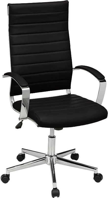 Photo 1 of AmazonBasics High-Back Executive Swivel Office Desk Chair with Ribbed Puresoft
