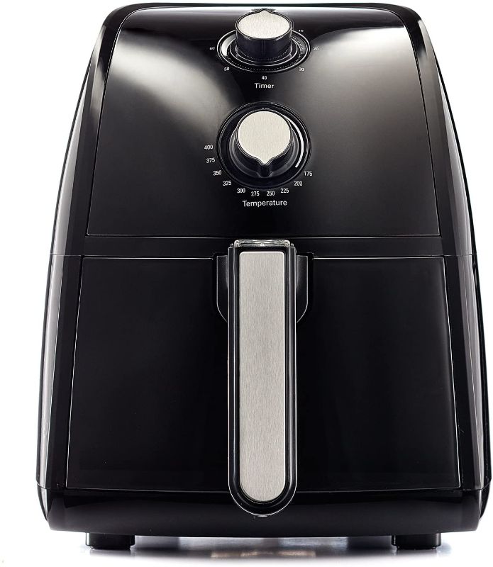 Photo 1 of BELLA Electric Hot Air Fryer, Healthy No-Oil Deep Frying, Cooking, Baking and Roasting, Easy Clean Up, Removable Dishwasher Safe Basket, 2.6 QT, Black