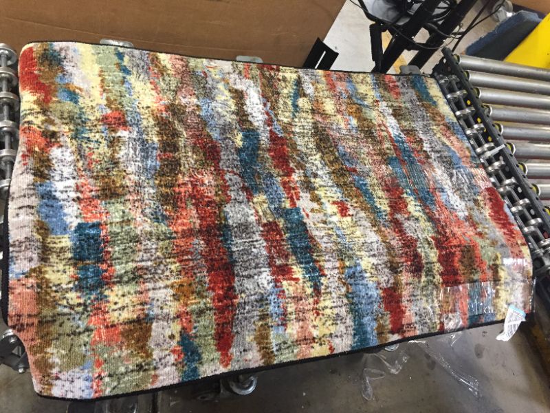 Photo 1 of Brumlow Mills Rustic Abstract Bohemian Contemporary Colorful Print Pattern Area Rug for Living Room Decor, Dining, Kitchen Rugs, Bedroom or Entryway Rug, 2'6" x 3'10", Earthtones