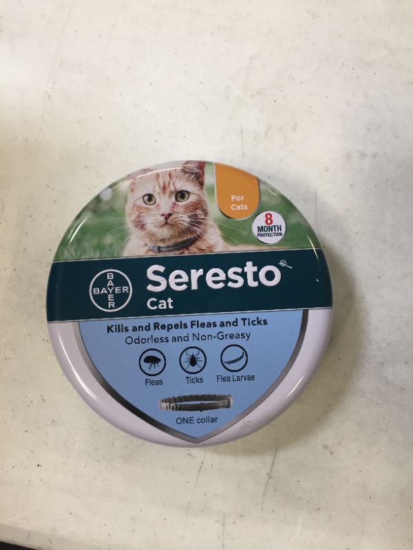 Photo 1 of Seresto Flea and Tick Prevention Collar for Cats, 8 Month Flea and Tick Prevention, Size: Cat, 15- Collar