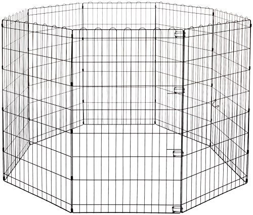 Photo 1 of Amazon Basics Foldable Metal Pet Dog Exercise Fence Pen - 60 x 60 x 42 Inches
