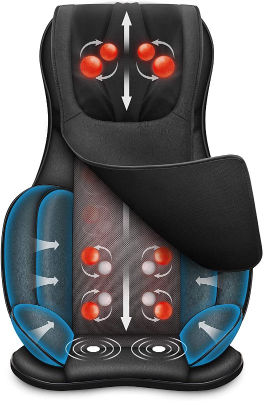 Photo 1 of Snailax Full Body Massage Chair Pad -Shiatsu Neck Back Massager with Heat & Compression, Kneading Full Back Massage Seat Portable Chair Massagers for Back and Neck, Shoulder Muscle Soreness Relief
