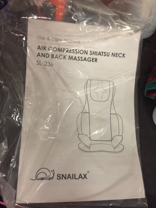 Photo 1 of Snailax Full Body Massage Chair Pad -Shiatsu Neck Back Massager with Heat & Compression, Kneading Full Back Massage Seat Portable Chair Massagers for Back and Neck, Shoulder Muscle Soreness Relief
