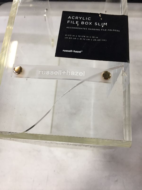 Photo 2 of RUSSELL + HAZEL Acrylic File Box Slim