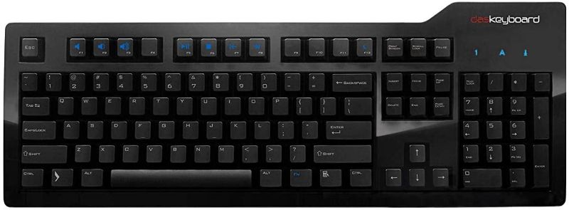 Photo 1 of Das Keyboard Model S Professional Wired Mechanical Keyboard, Cherry MX Brown Mechanical Switches, 2-Port USB Hub, Laser Etched Keycaps (104 Keys, Black)
