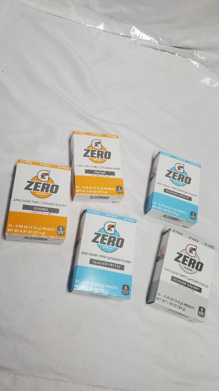 Photo 1 of GATORADE ZERO POWDER 10PK 5 BOXES