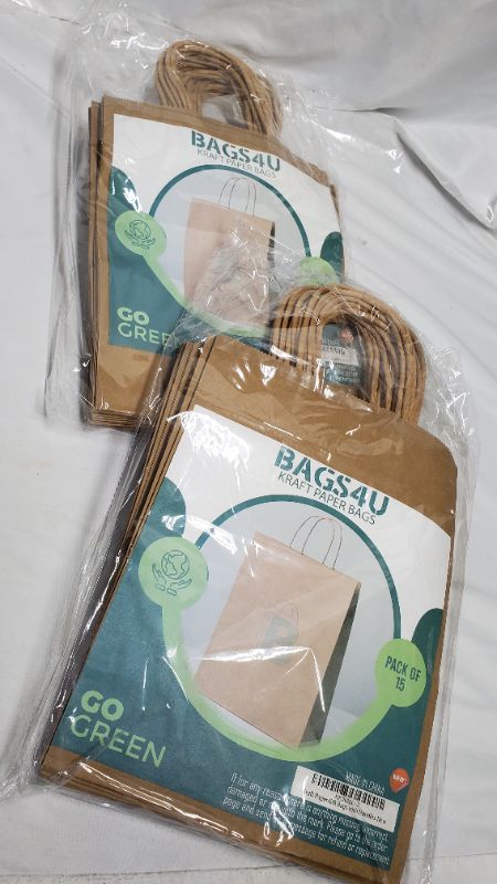 Photo 1 of 30PK KRAFT PAPER BAGS 
