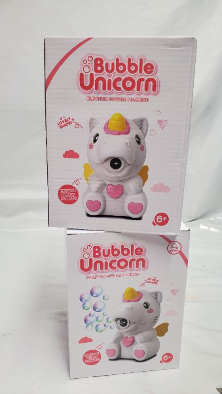 Photo 1 of BUBBLE UNICORN MACHINE 2PK